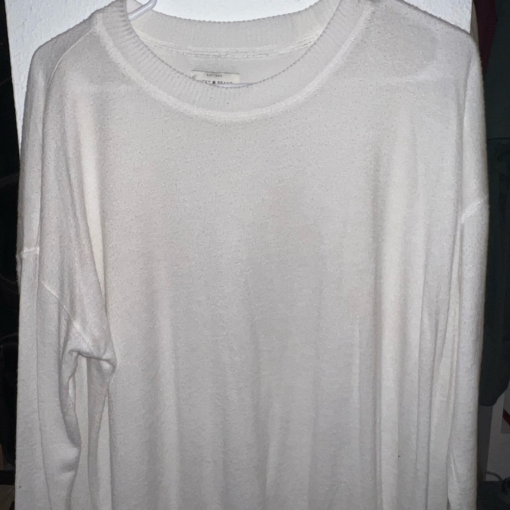 White Fleece Sweater